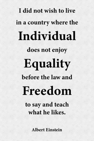 Individual Equality and Freedom